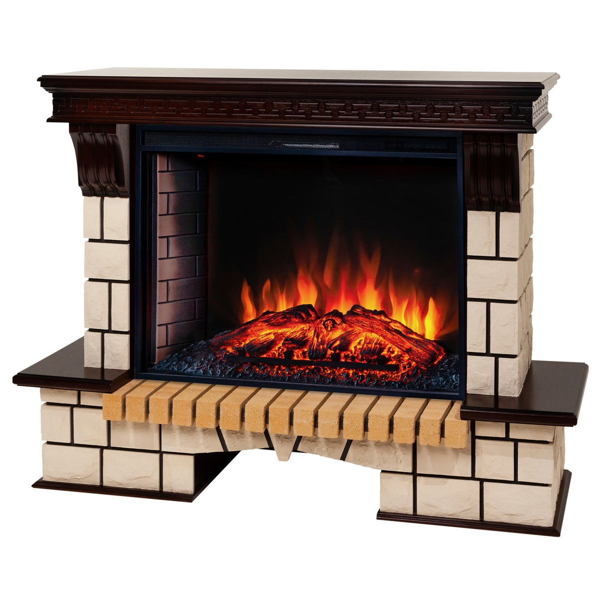 Электрокамин RealFlame Stone 33 AO античный дуб с очагом Epsilon 33