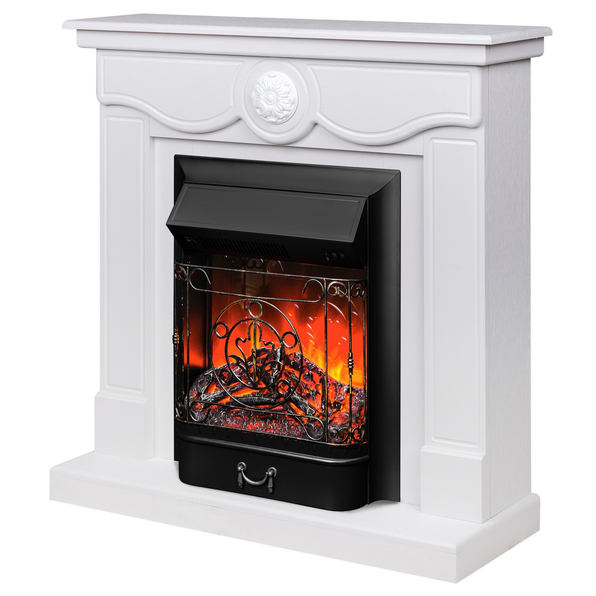 Электрокамин RealFlame Aurora WT айвори с очагом Majestic Lux Black