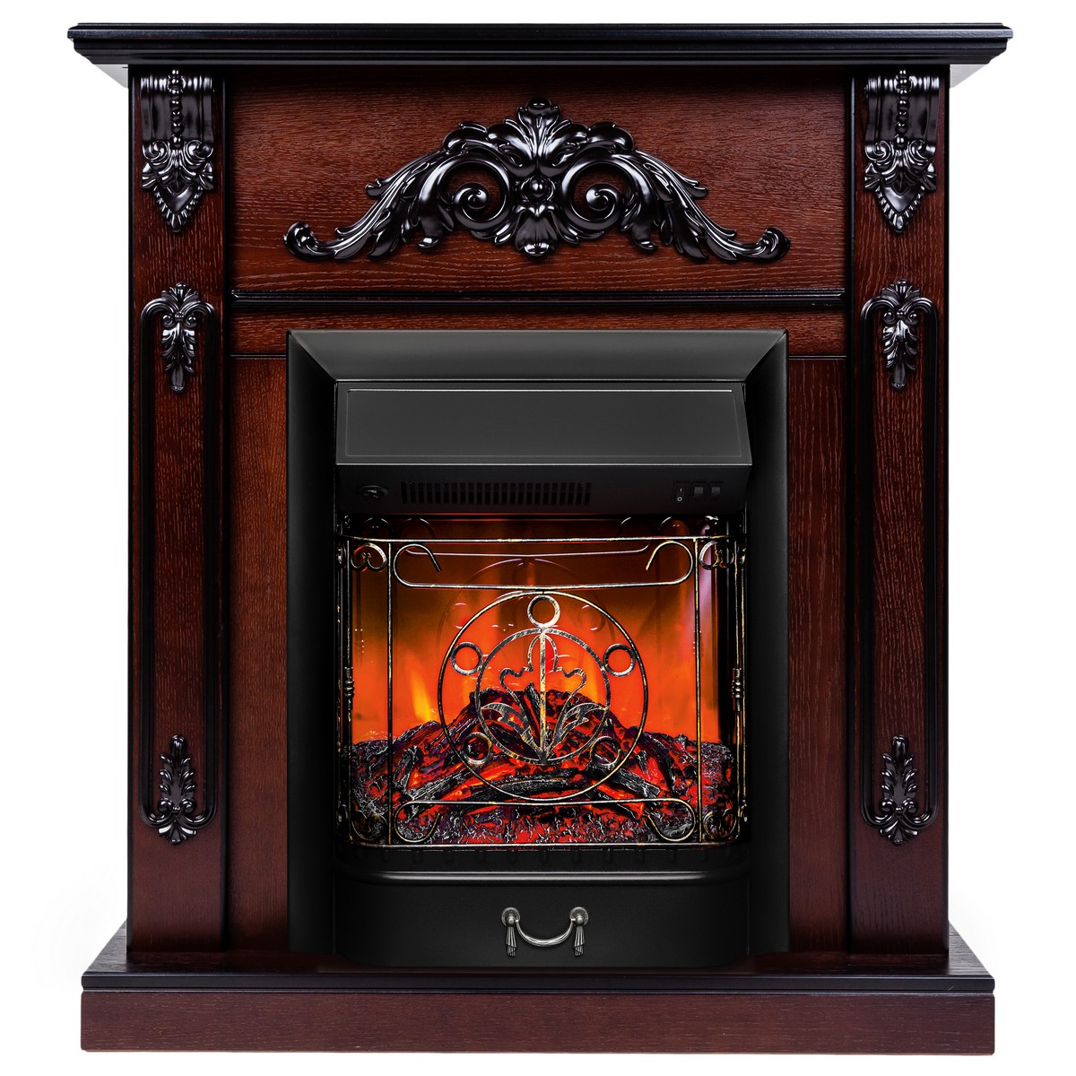 Электрокамин RealFlame Anita AO античный дуб с очагом Majestic Lux Black
