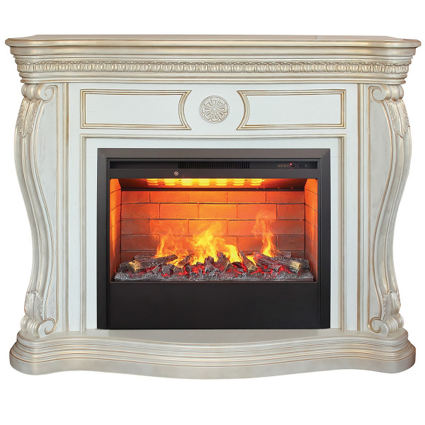 Электрокамин RealFlame Barcelona 33 WT с очагом 3D Helios 26