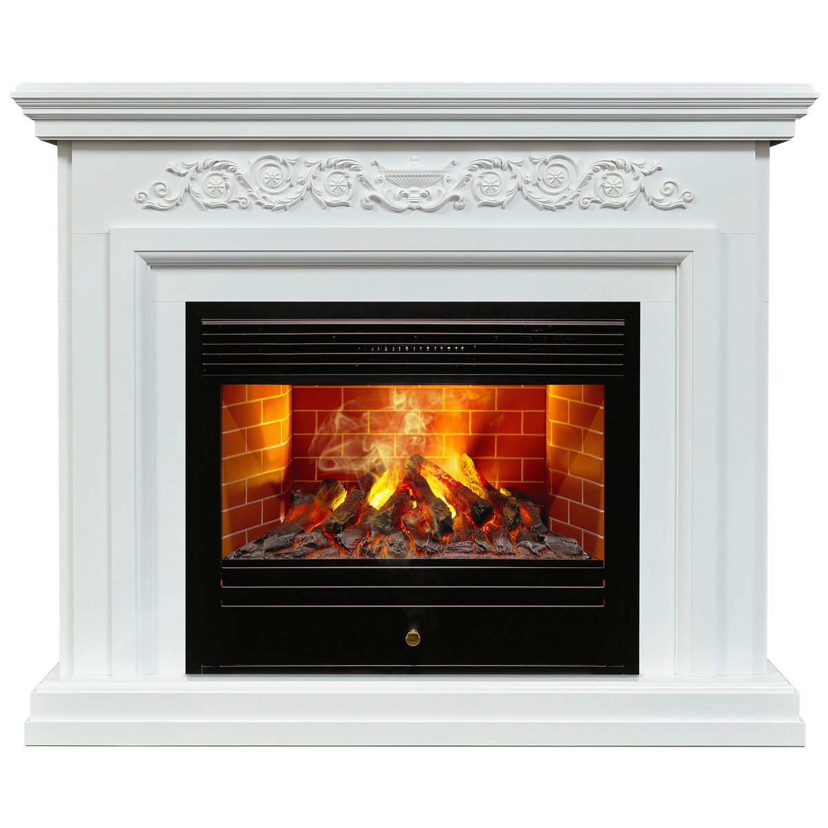Электрокамин RealFlame Leticia 26 WT белый с очагом 3D Novara