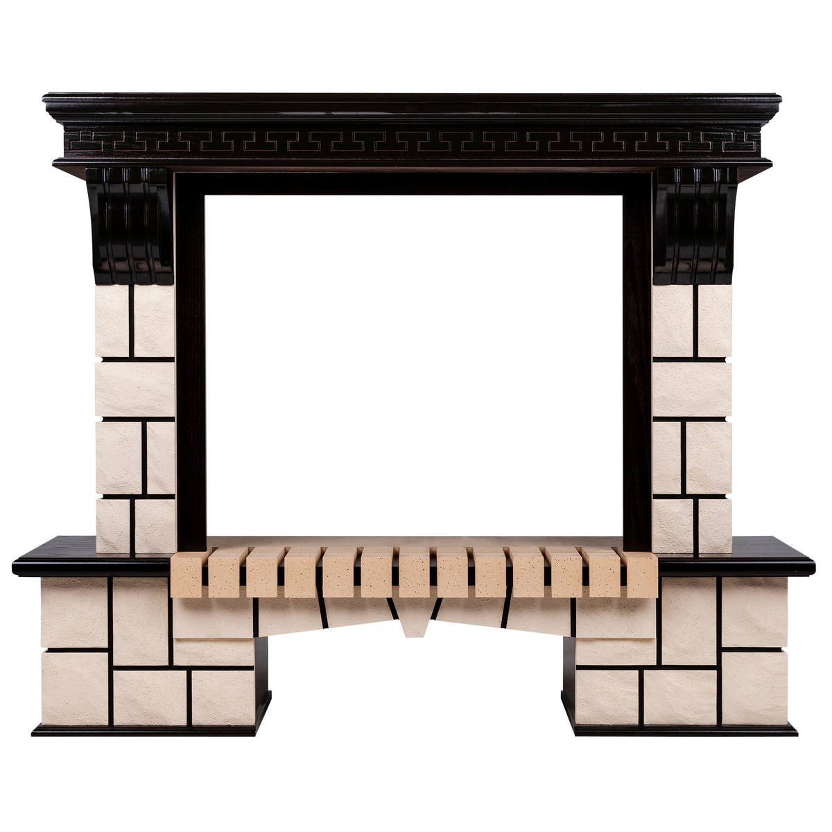Портал каминный из МДФ RealFlame Stone 26 AO античный дуб, МДФ, классический стиль