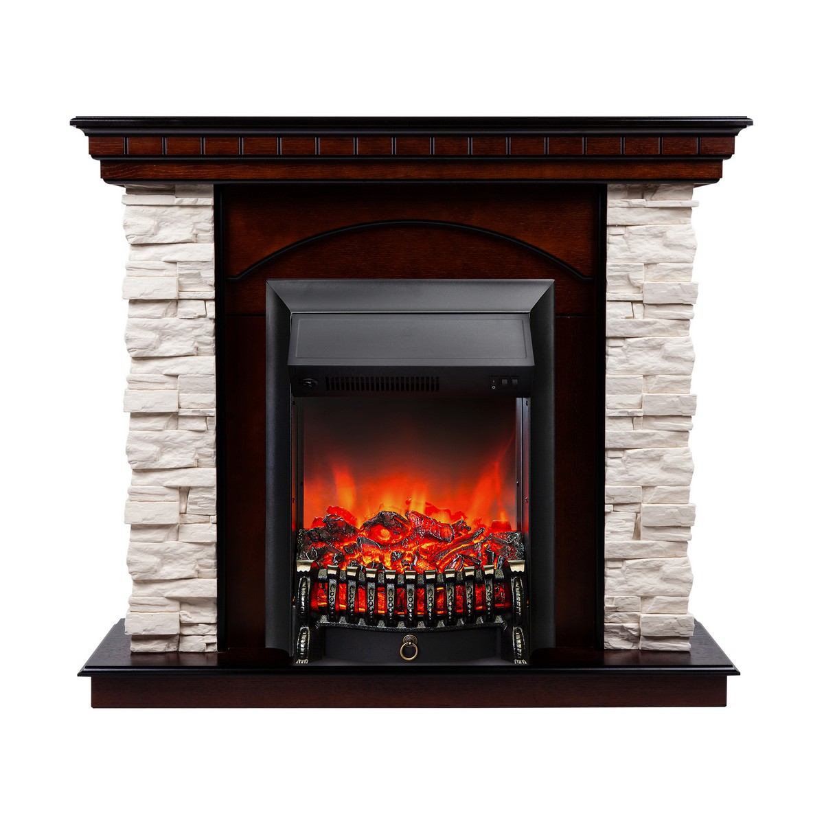 Электрокамин RealFlame Elford AO античный дуб с очагом Fobos Lux Black