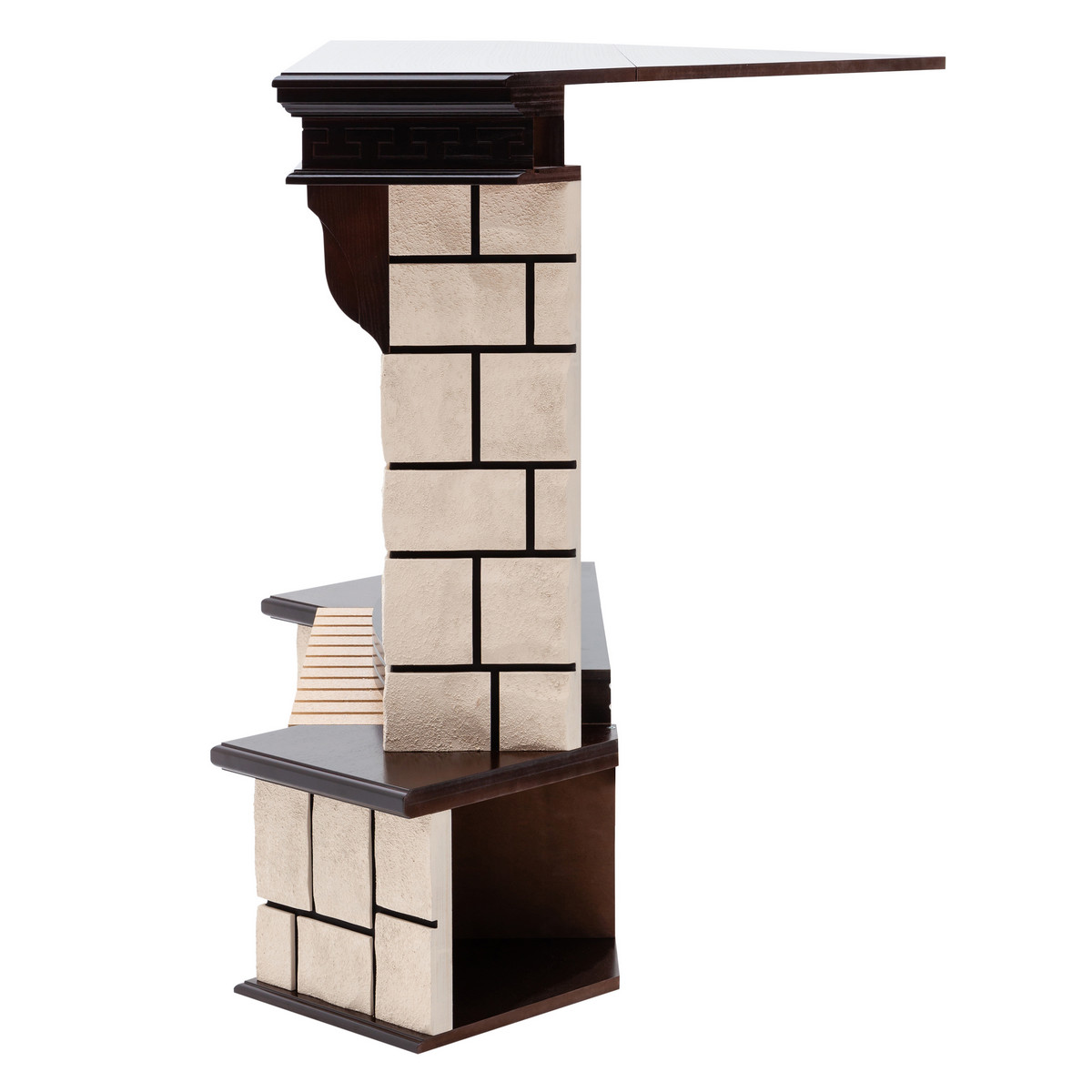 Портал каминный из МДФ угловой RealFlame Stone Corner 25 AO античный дуб