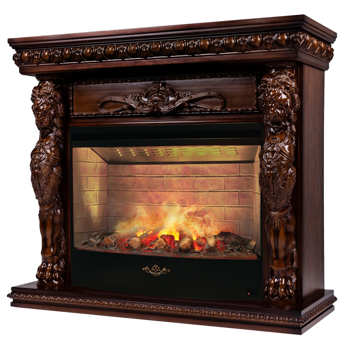 Электрокамин RealFlame Romano 33 AO античный дуб с очагом 3D Firestar 33