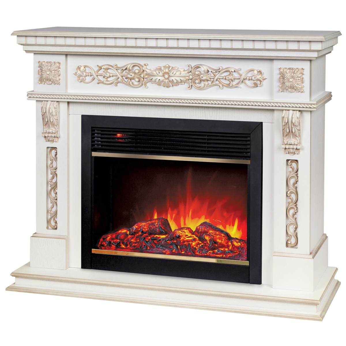 Электрокамин RealFlame Estella 25,5/26 WT с очагом Moonblaze Brass