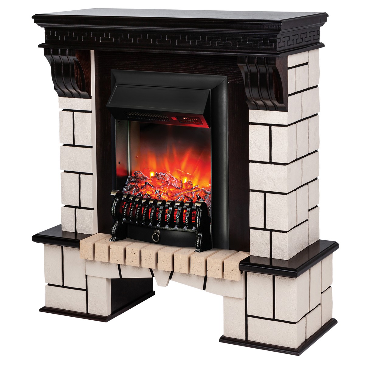 Электрокамин RealFlame Stone AO античный дуб с очагом Fobos Lux BL