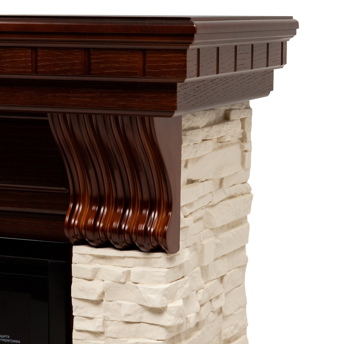 Электрокамин RealFlame Michigan 42/BV NT орех с очагом Saphir 42