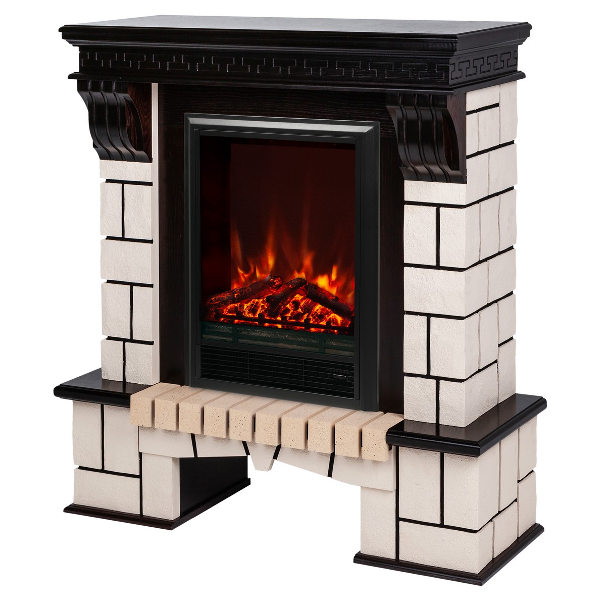 Электрокамин RealFlame Stone STD AO античный дуб с очагом Eugene