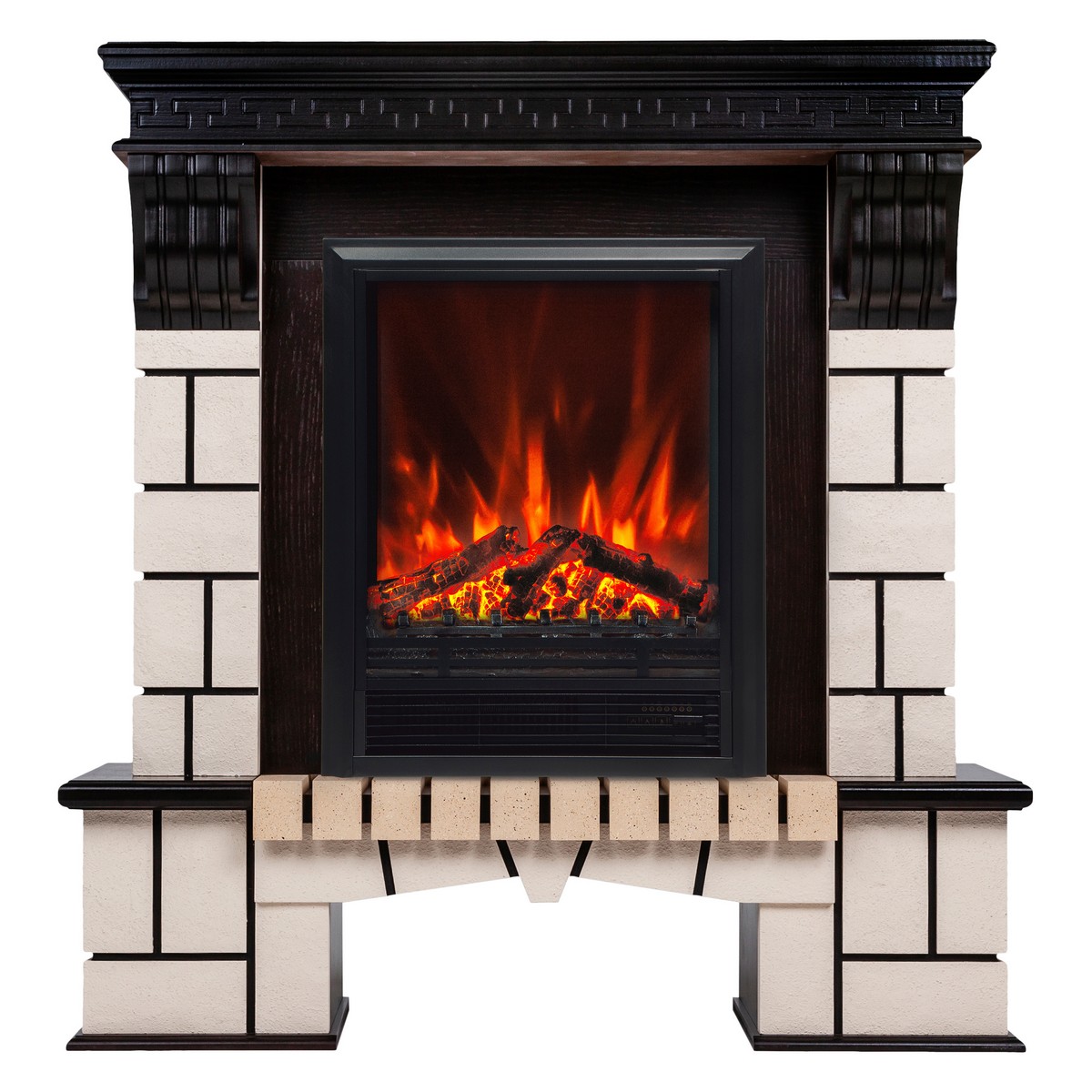 Электрокамин RealFlame Stone STD AO античный дуб с очагом Eugene