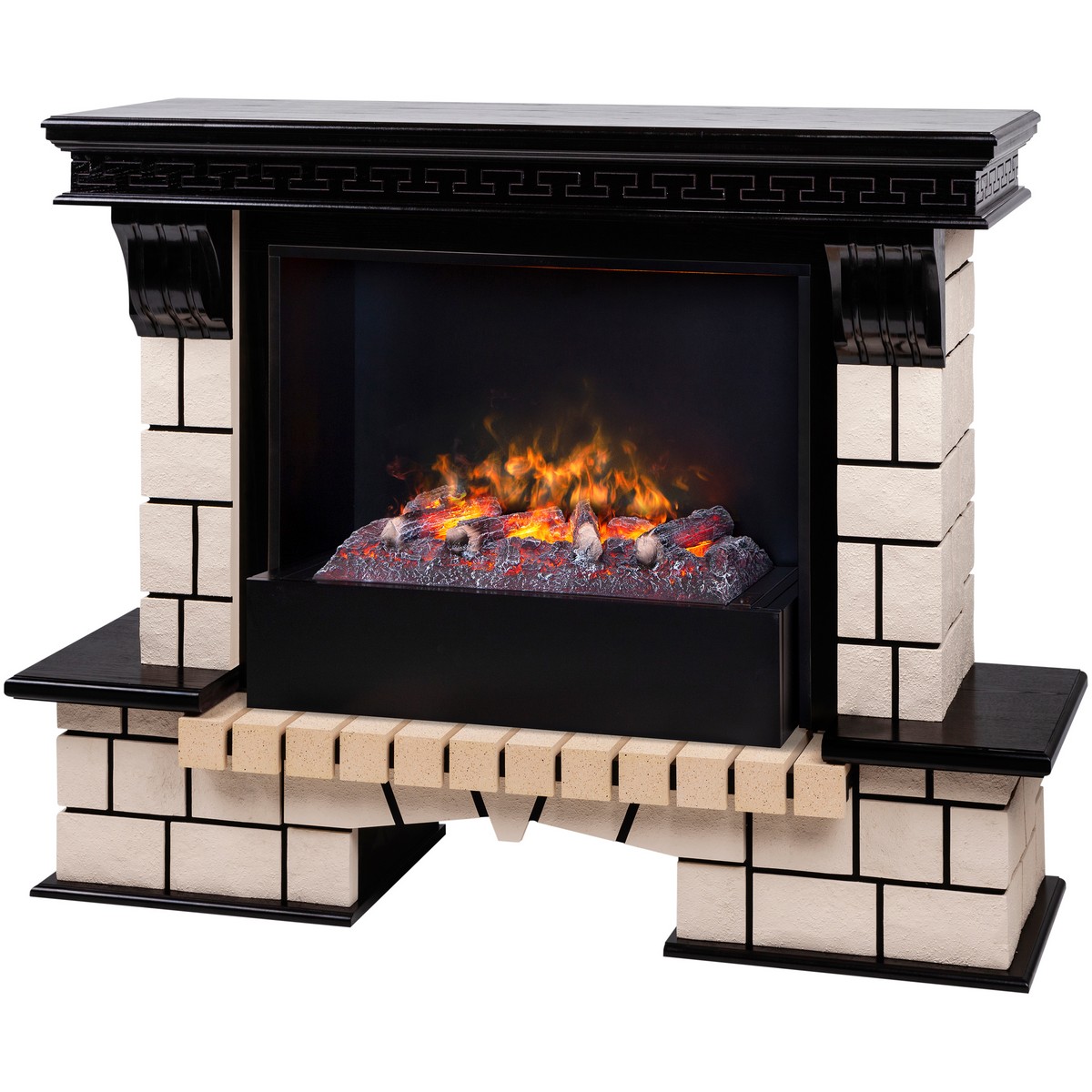 Электрокамин RealFlame Stone 26 AO античный дуб с очагом 3D Cassette 630