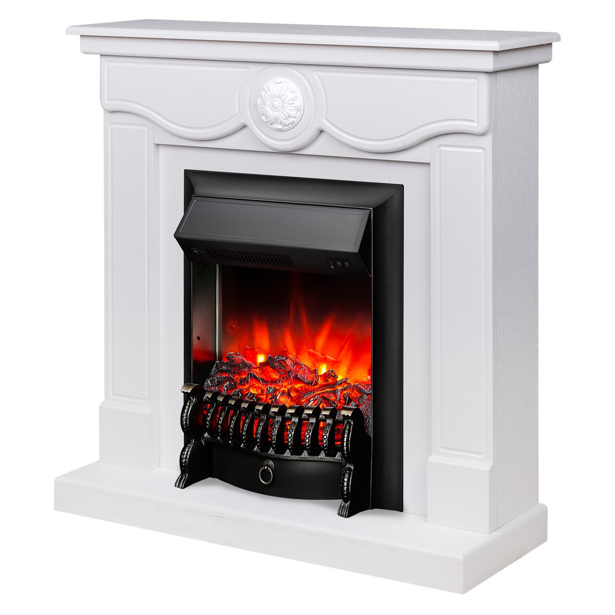 Электрокамин RealFlame Aurora WT айвори с очагом Fobos Lux Black
