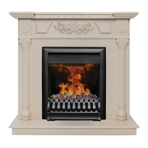 Электрокамин RealFlame Dacota WT белый дуб с очагом 3D Oregan