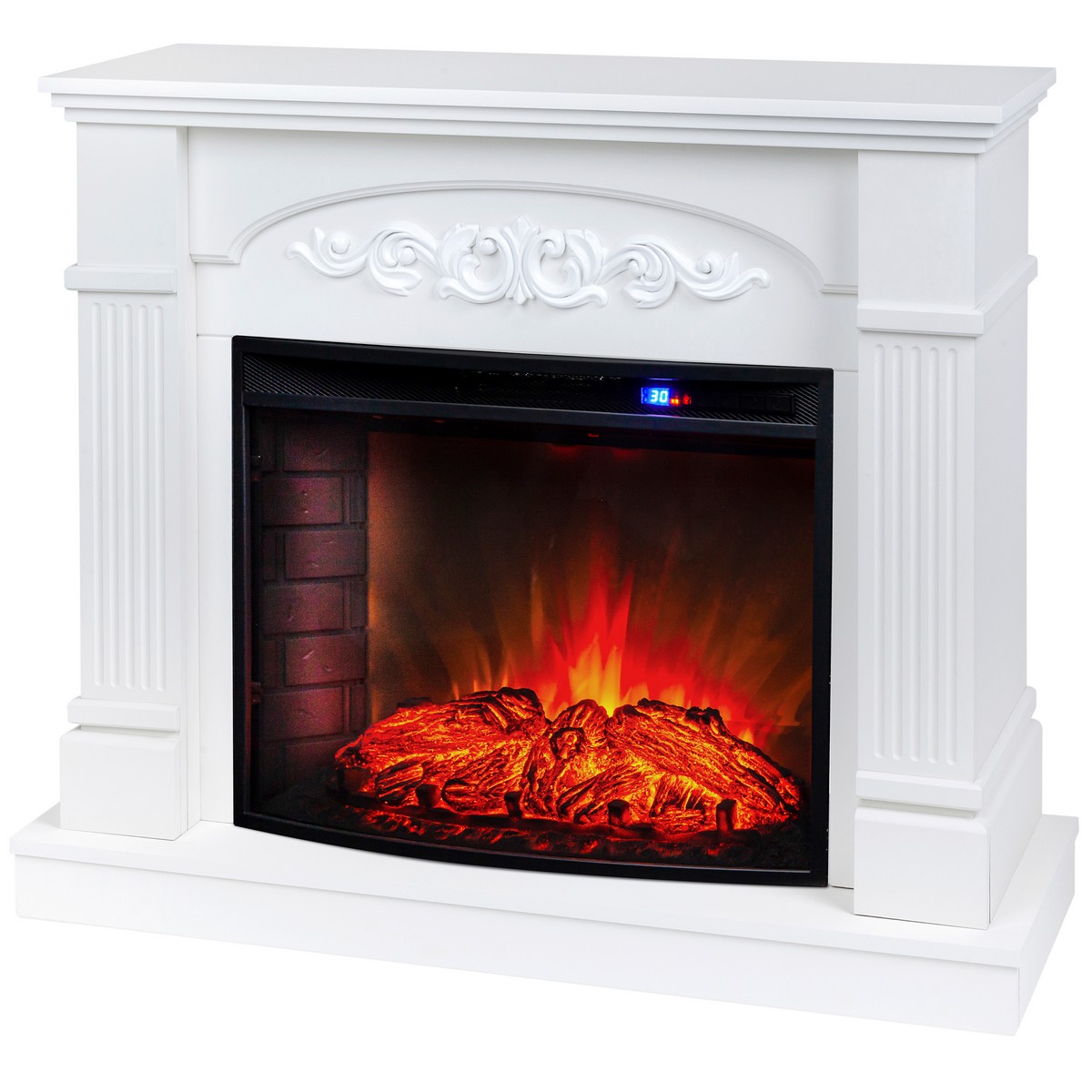 Электрокамин RealFlame Cristina 25,5 WT с очагом Evrika 25,5 LED