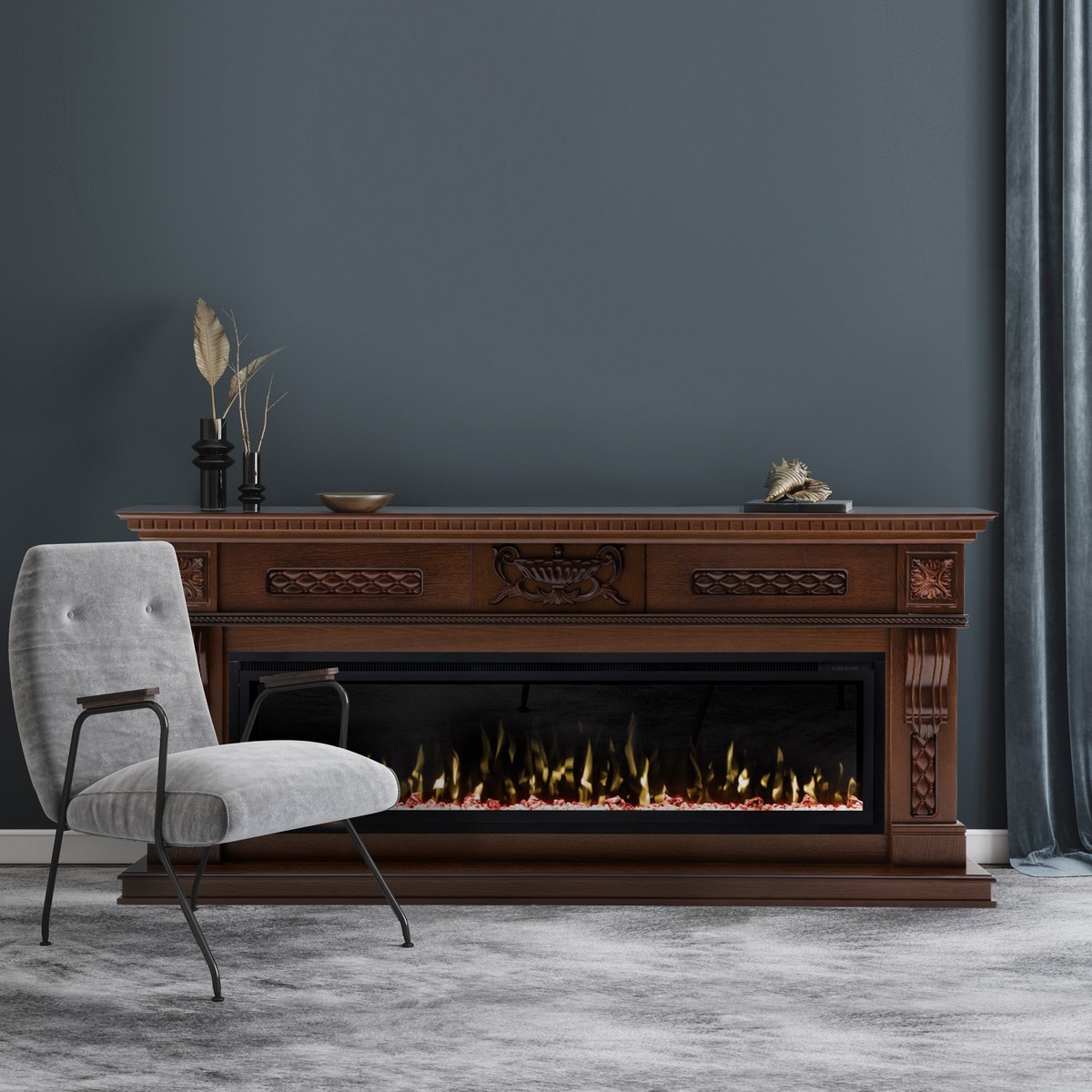 Электрокамин RealFlame Corsica 60 NT с очагом Saphir 60