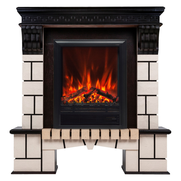Электрокамин RealFlame Stone STD AO античный дуб с очагом Eugene