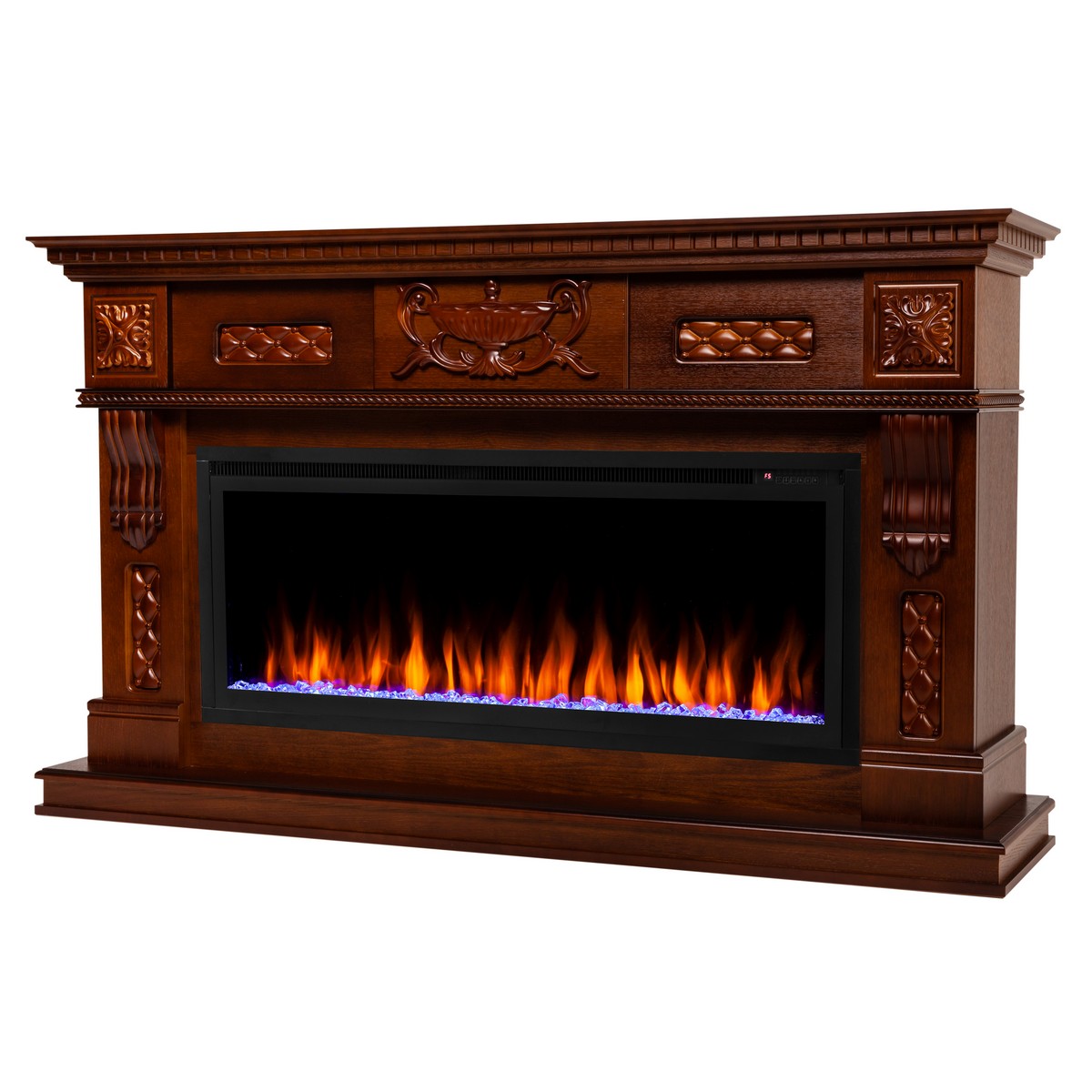Электрокамин RealFlame Corsica 42/BV NT орех с очагом Saphir 42
