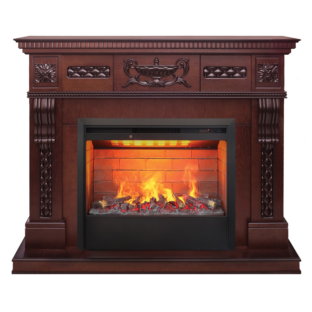 Электрокамин RealFlame Corsica Lux 25,5/26 AO античный дуб с очагом 3D Helios 26
