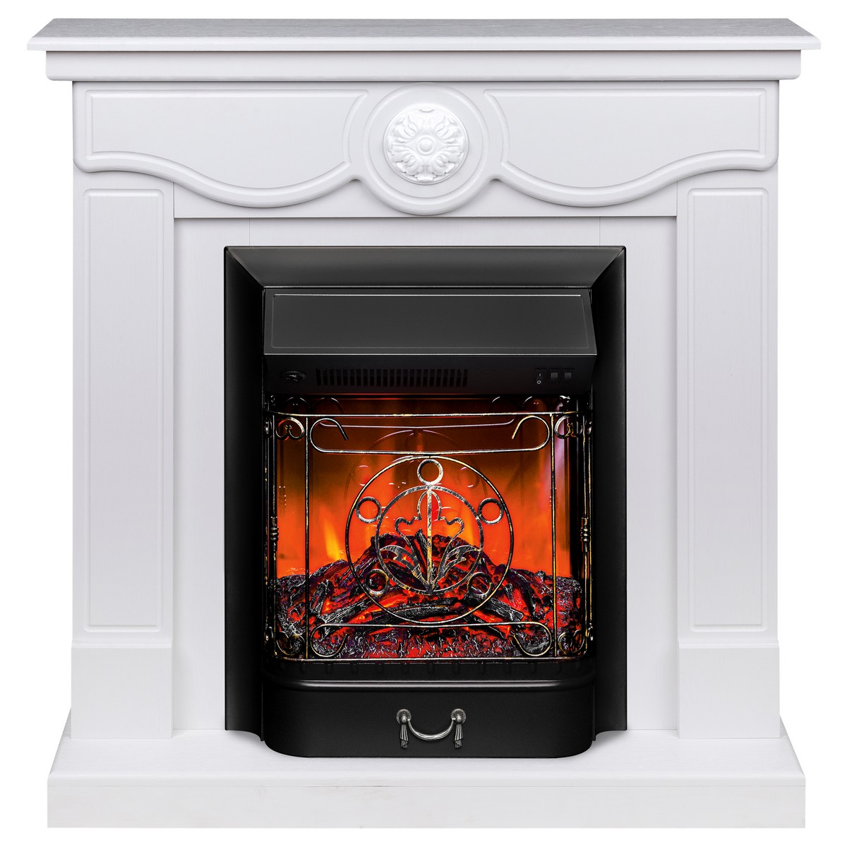 Электрокамин RealFlame Aurora WT айвори с очагом Majestic Lux Black