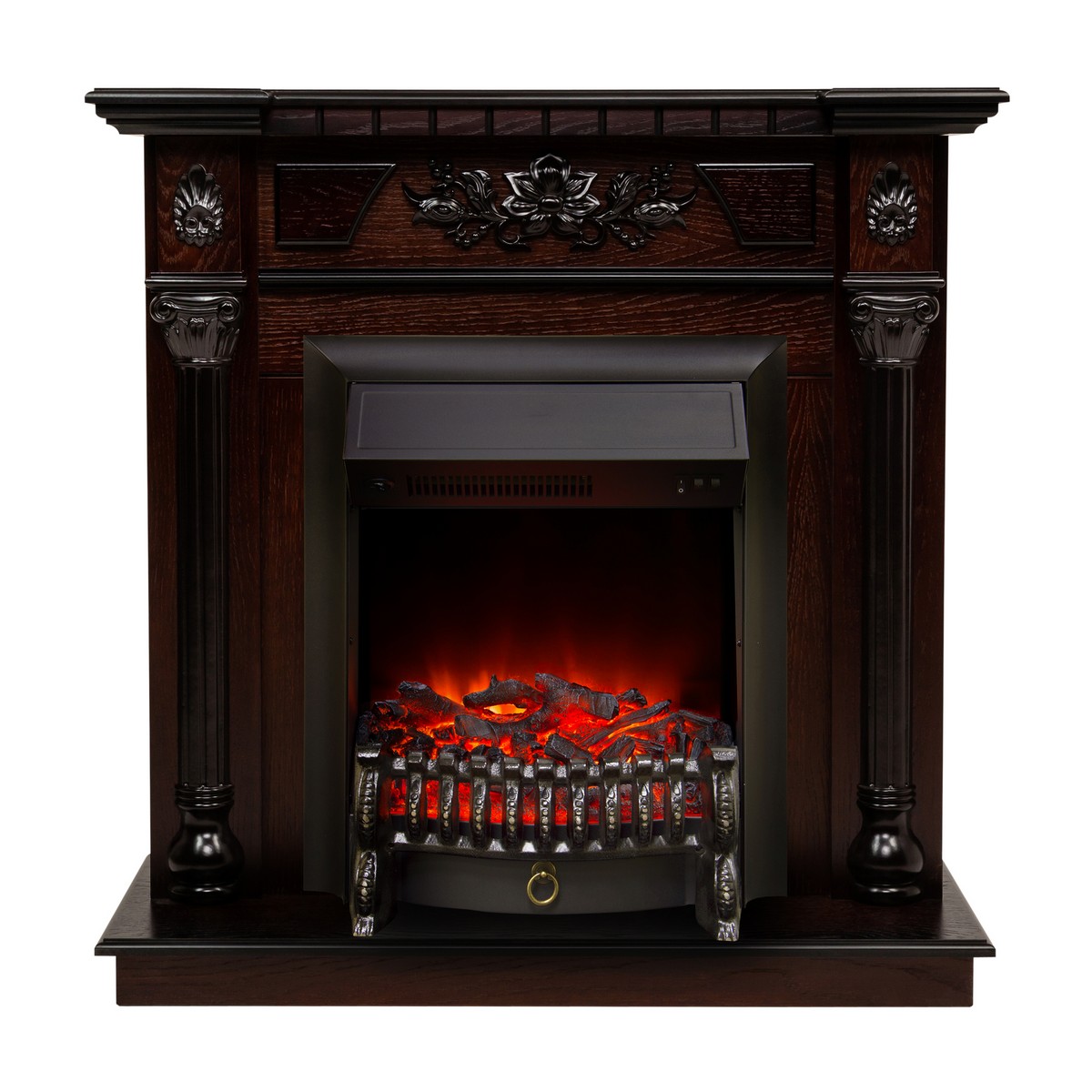 Электрокамин RealFlame Dacota AO античный дуб с очагом Fobos Lux Black