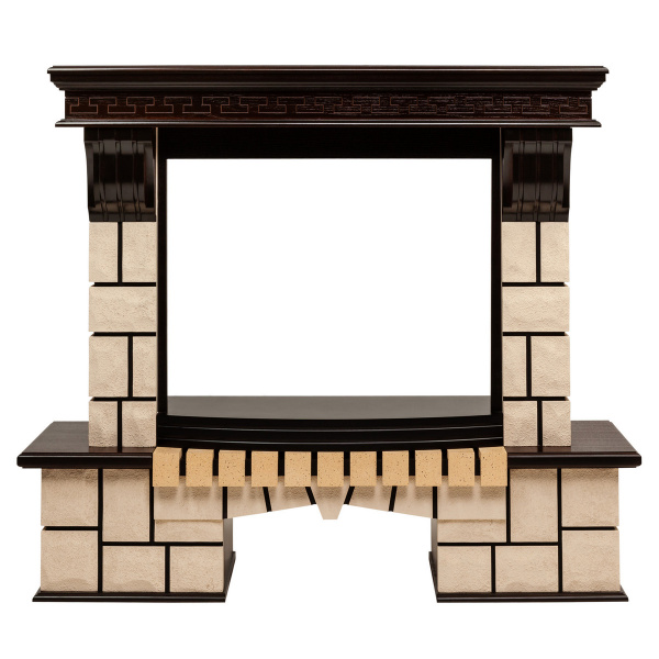 Портал каминный из МДФ RealFlame Stone 25/25,5 AO античный дуб, МДФ