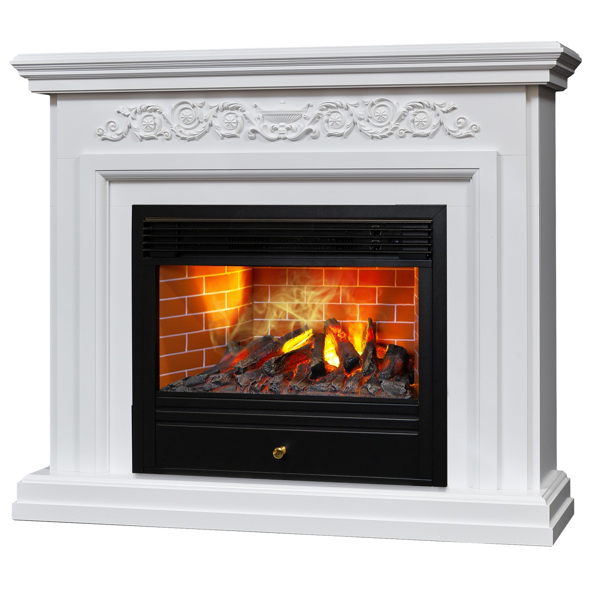 Электрокамин RealFlame Leticia 26 WT белый с очагом 3D Novara