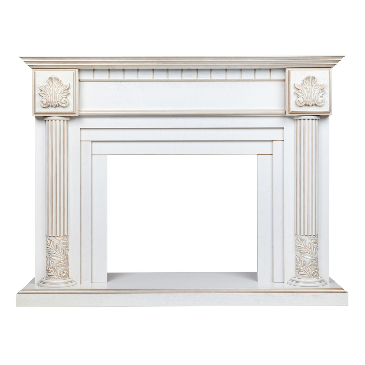 Портал каминный IMPERIA/ПРЕСТИЖ Белый дуб с золотой патиной