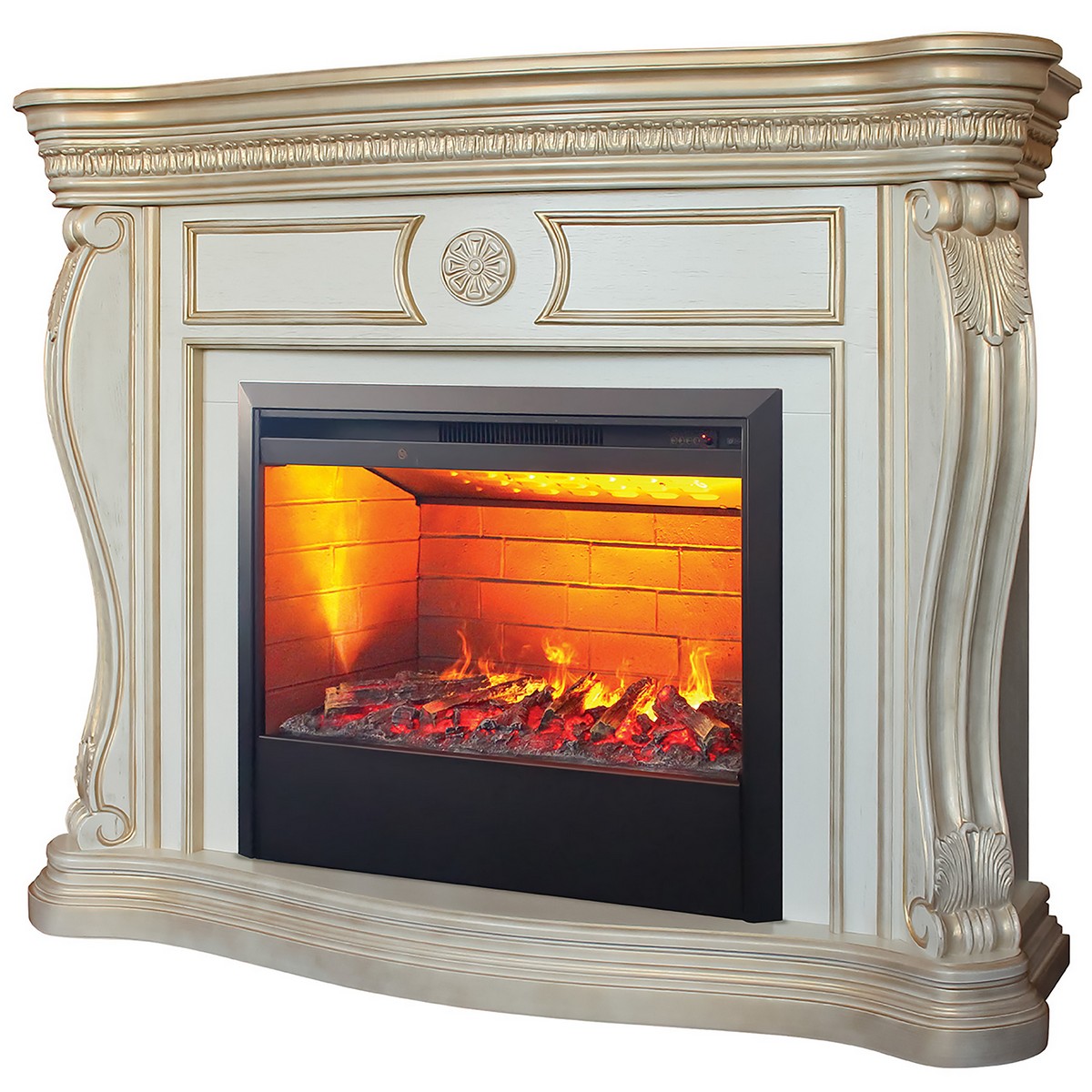 Электрокамин RealFlame Barcelona 33 WT с очагом 3D Helios 26