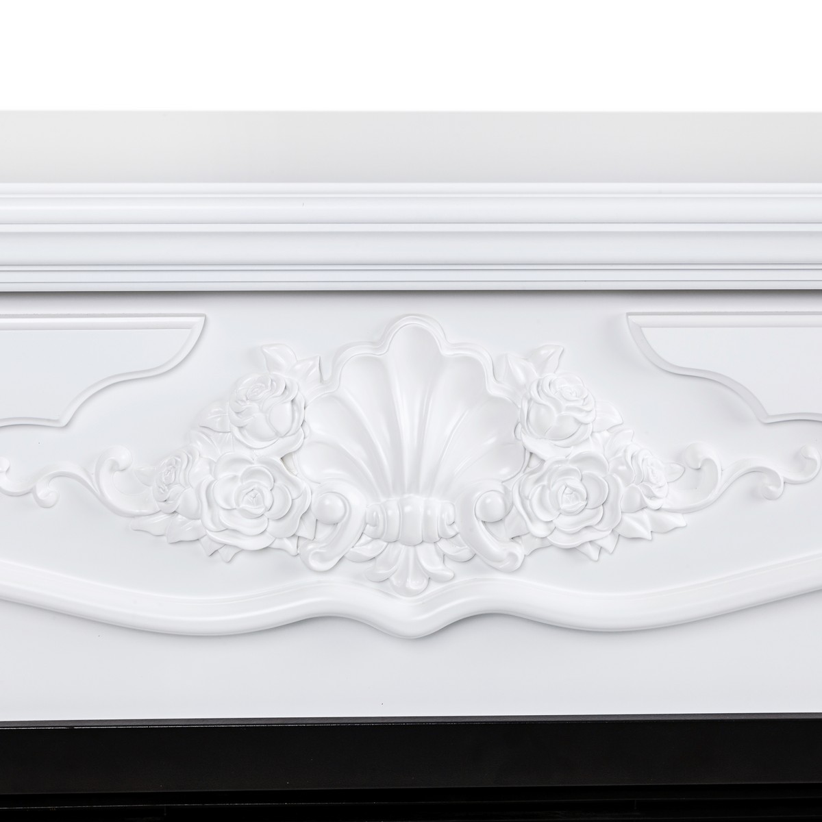 Электрокамин RealFlame Victoria 26 WT белый с очагом 3D Cassette 630 Black Panel