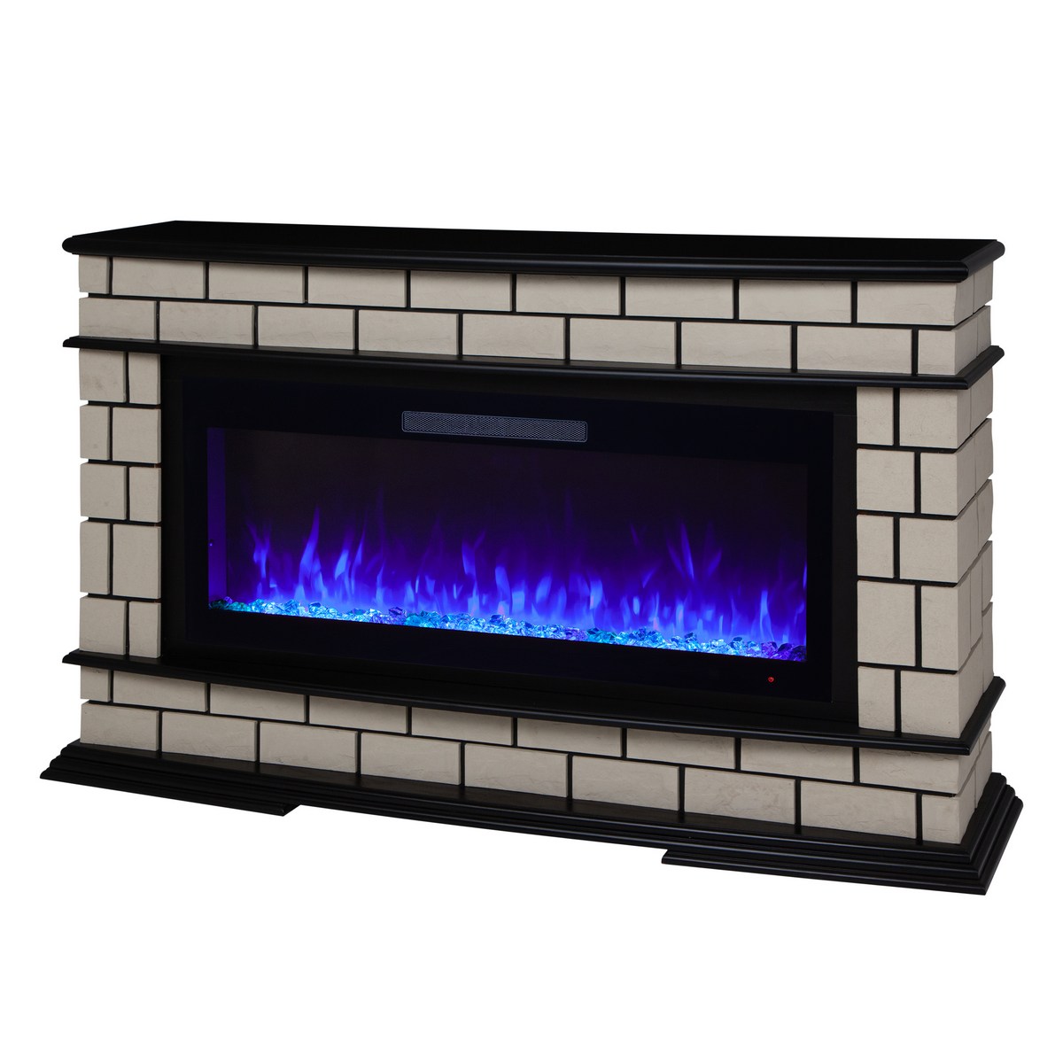 Электрокамин RealFlame Fiero 42 AO античный дуб c Diamond 42, с муляжом дров и кристаллами