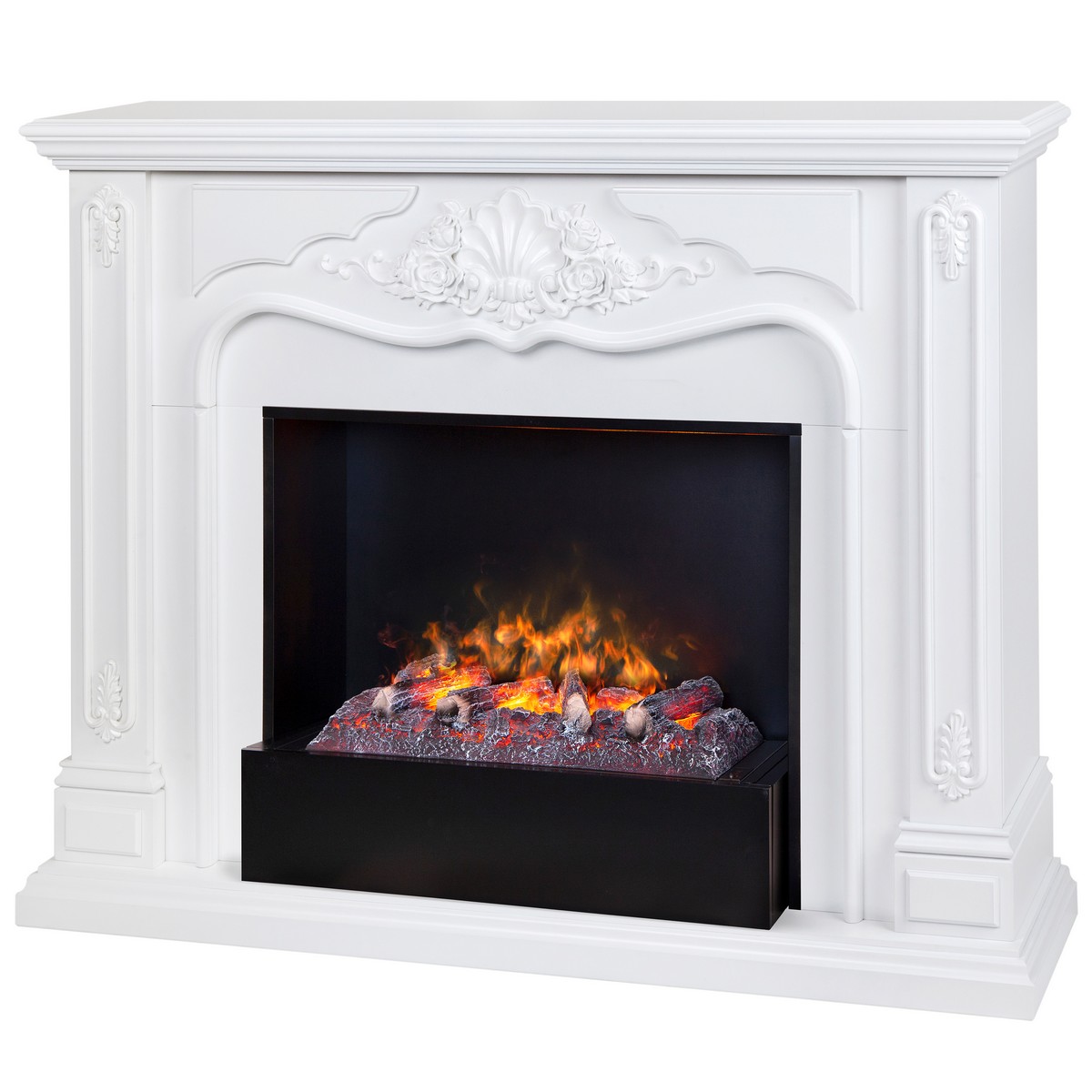 Электрокамин RealFlame Victoria 26 WT белый с очагом 3D Cassette 630