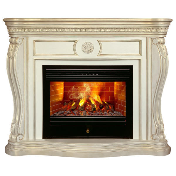 Электрокамин RealFlame Barcelona 33 WT с очагом 3D Novara